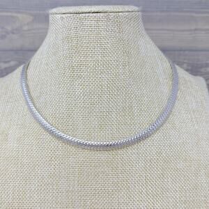 Milor Italy 925 Sterling Silver 7mm Omega Chain Necklace 34 grams 17 Inch